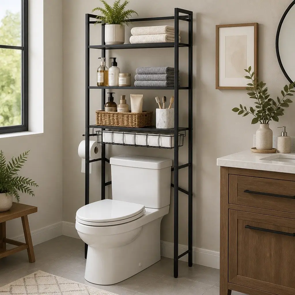 4-Tier Storage Rack for Over the Toilet