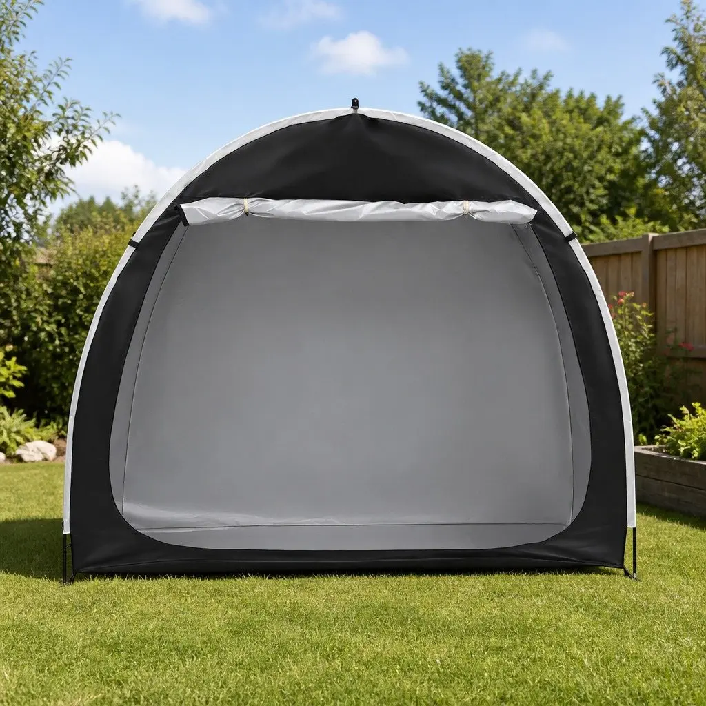 Bike Storage Tent Waterproof 210D Oxford Fabric Large Space Black