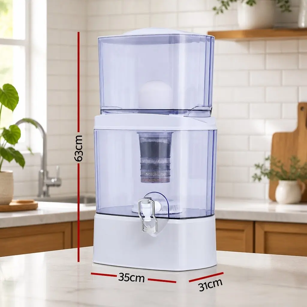 Benchtop Water Filter Multi-Stage Filtration System 24L White