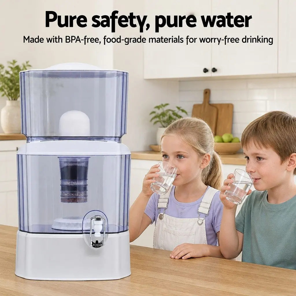 Benchtop Water Filter Multi-Stage Filtration System 24L White