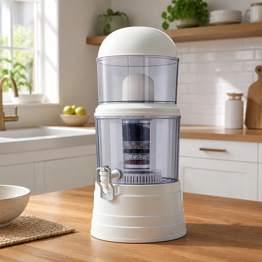 Benchtop Water Filter Multi-Stage Filtration System 14L White