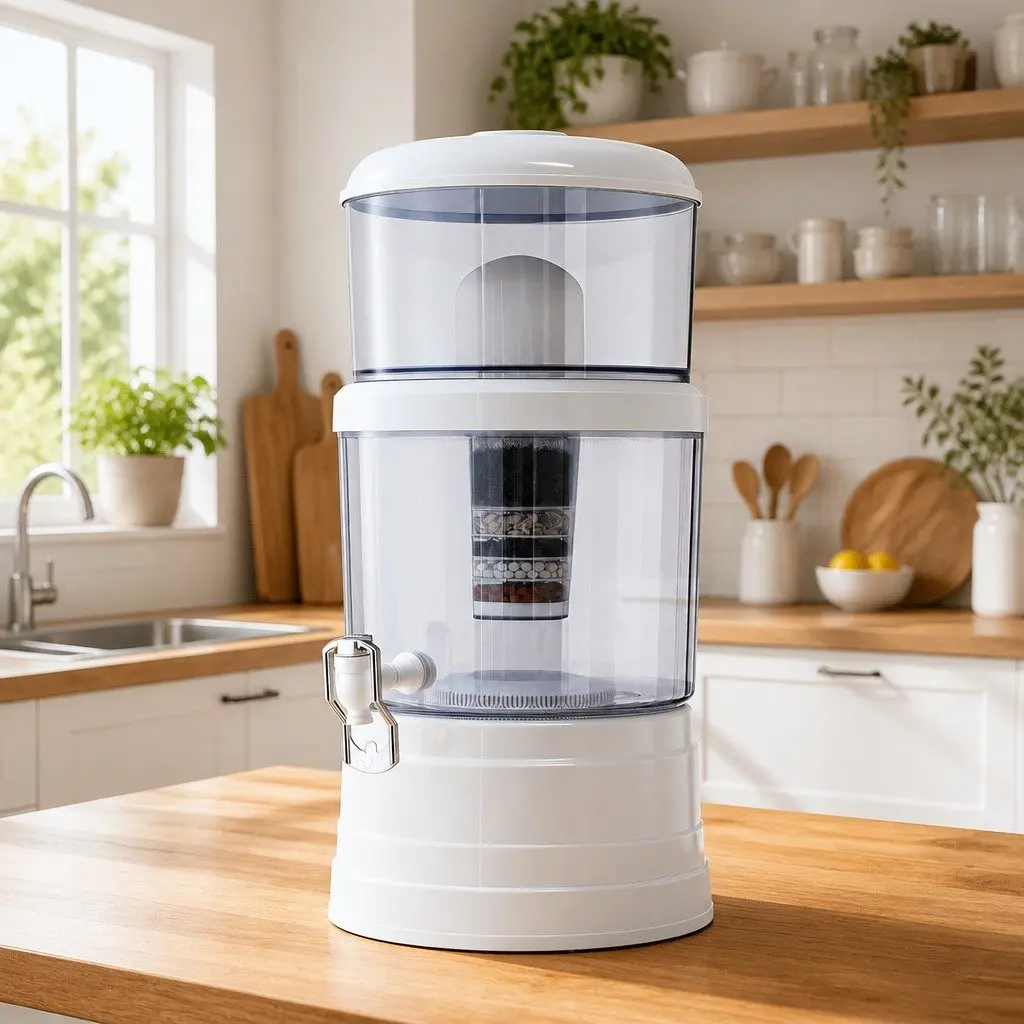 Benchtop Water Filter Multi-Stage Filtration System 16L White