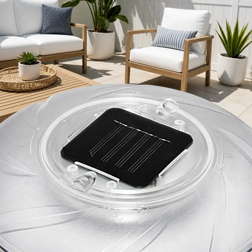 Solar Float Lamp LED Waterproof Multicolour Pool Light 18cm White