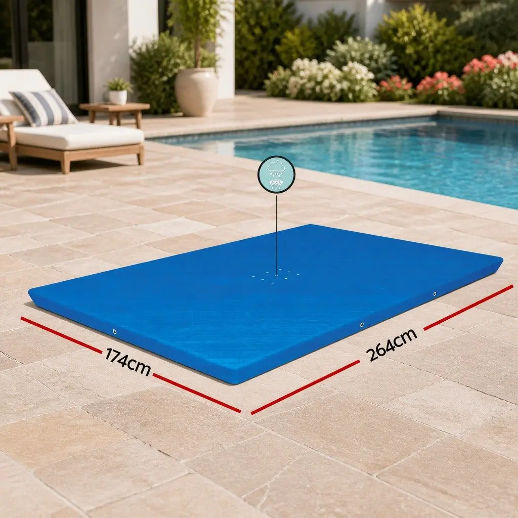 Rectangle Pool Cover 264x174cm Blue PE Shelter for Above Ground Swimming Pools