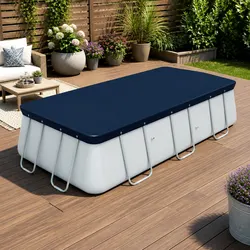 Practical Pool Cover for Above Ground Pools 3.96x1.85m