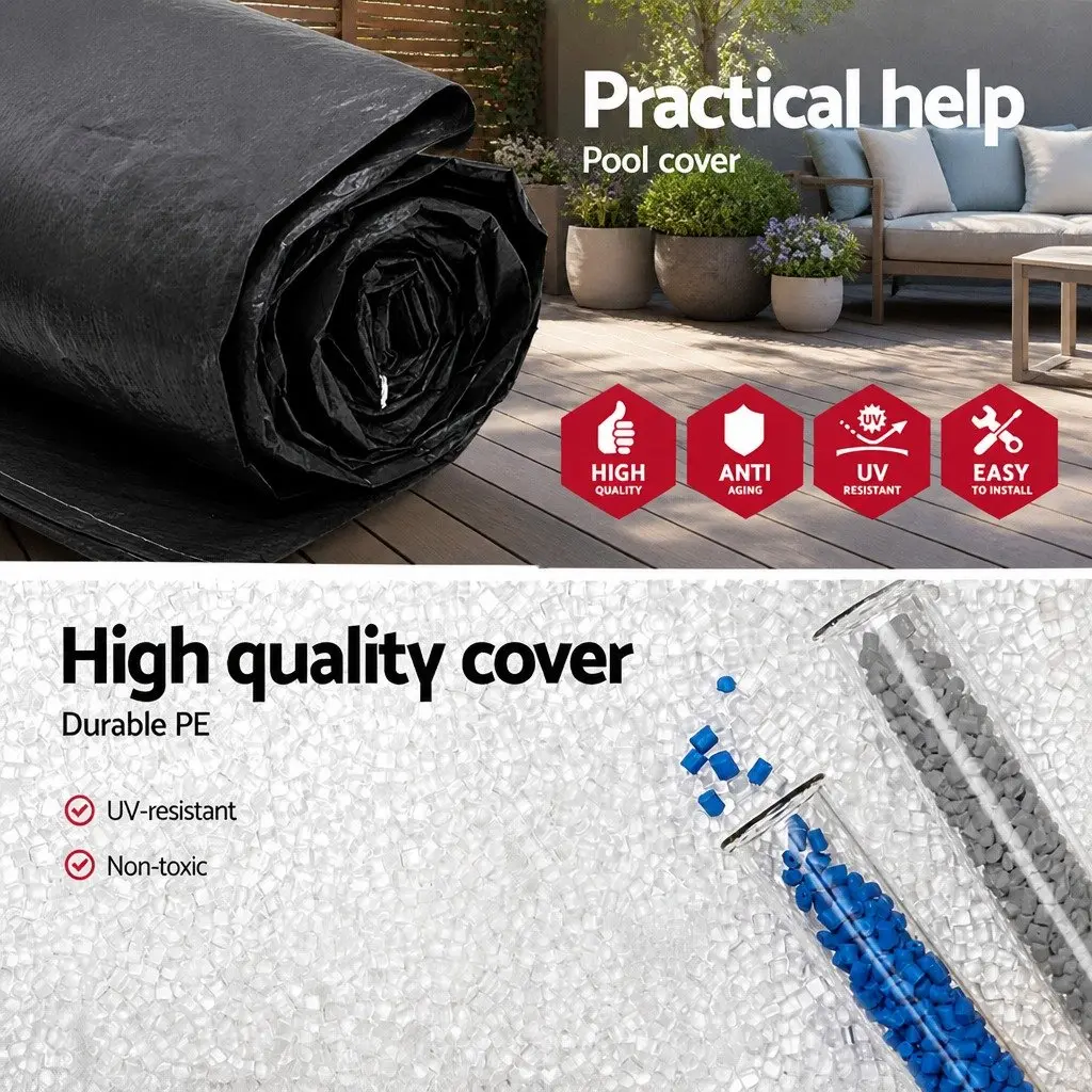 Pool Cover PVC 240cm Round for 2.44m Above Ground Swimming Pools