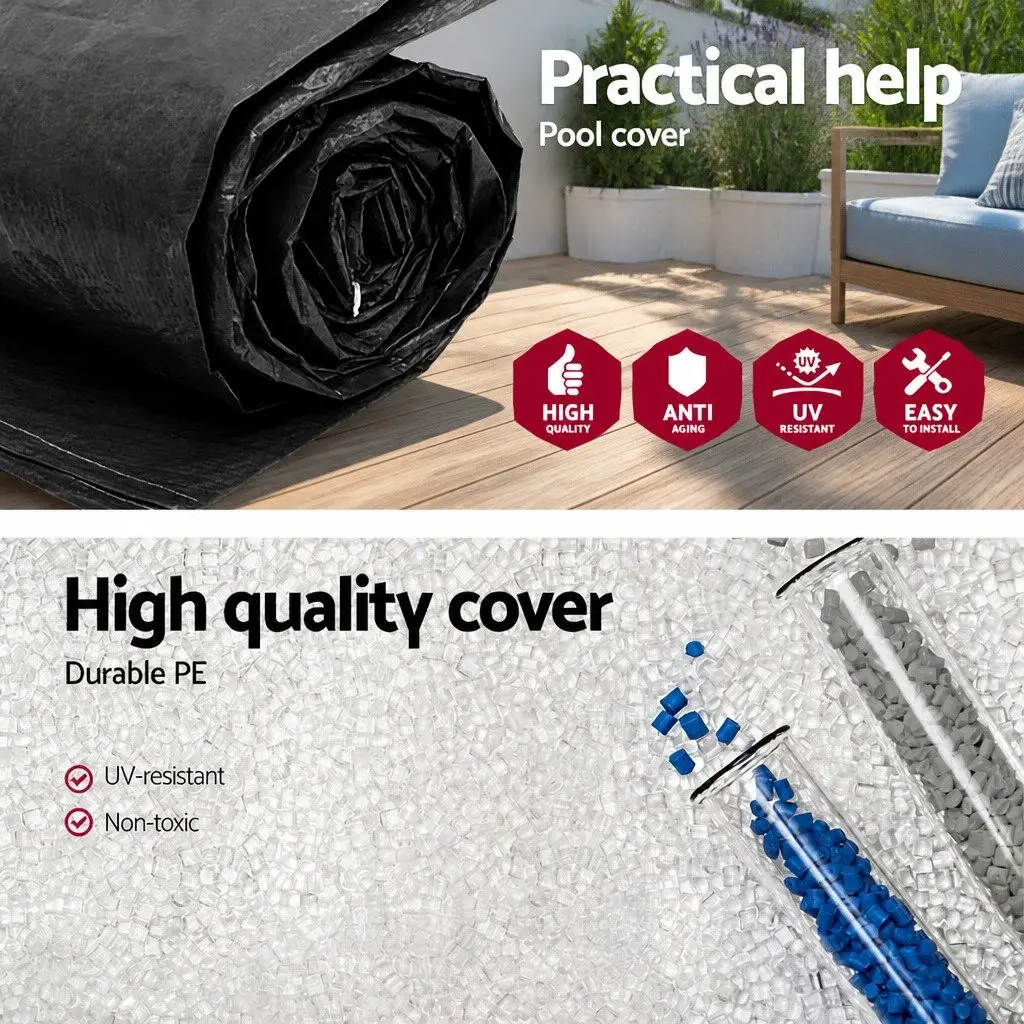 Pool Cover Round 3.05m Above Ground Swimming Pool PVC Blanket Drain Holes