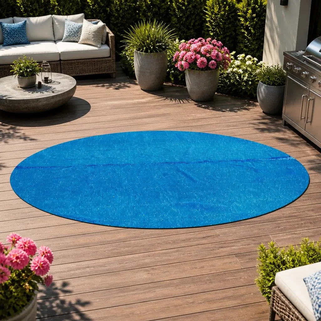 Pool Cover Solar Bubble Blanket 4.17m Round Above Ground Swimming Multicolour