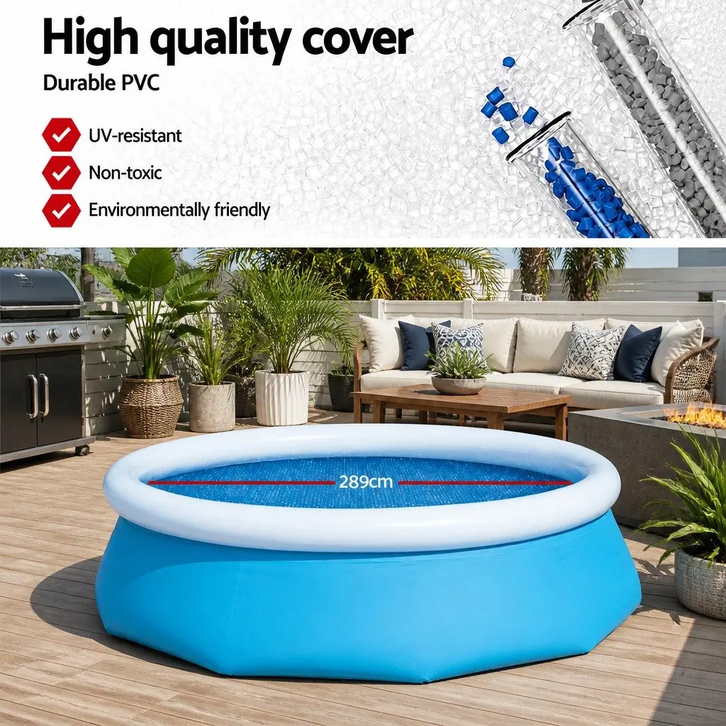 Round Pool Cover UV-Resistant PVC 3.05m Blue