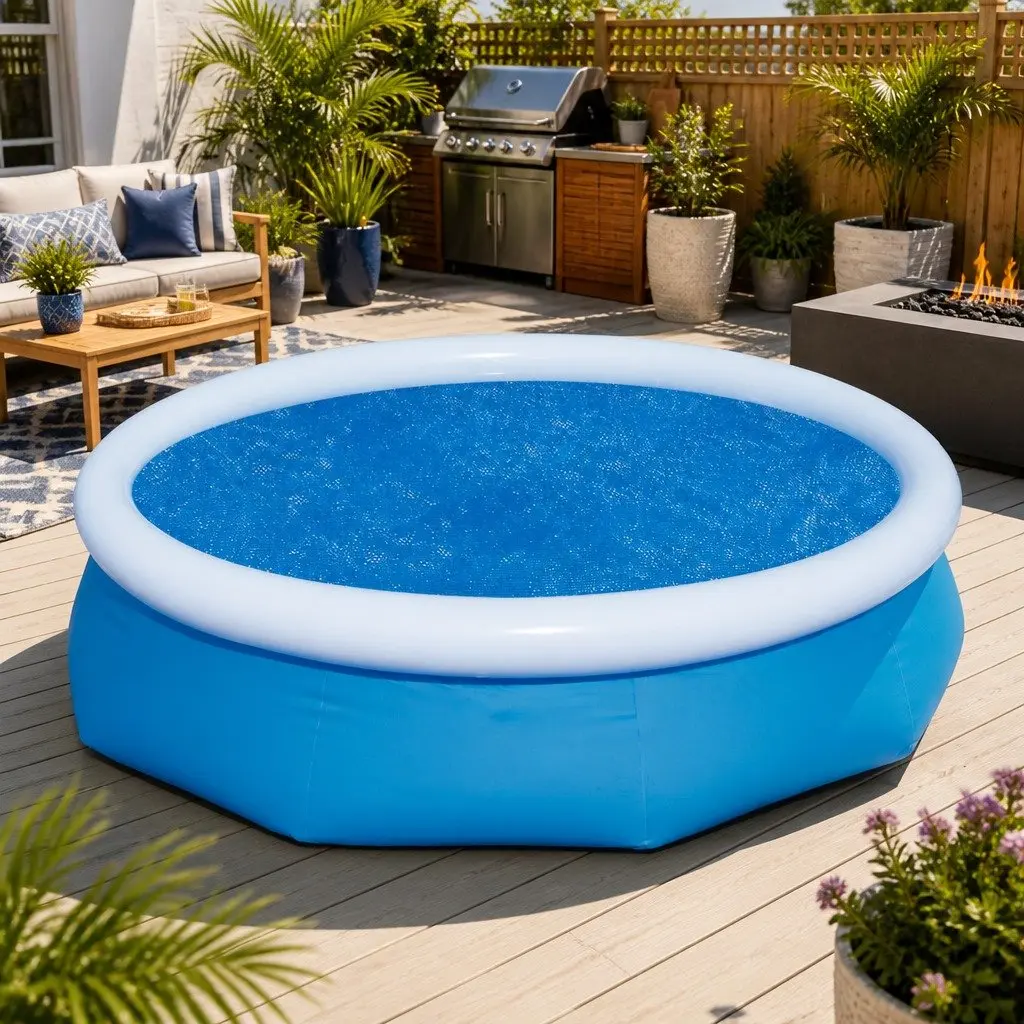 Round Pool Cover UV-Resistant PVC 3.05m Blue