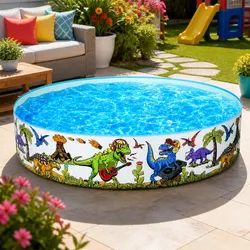 Practical Kids Pool for Outdoor Fun 183cm Dinosaur Design