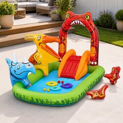 Practical Kids Dinosaur Pool for Summer Playtime 242x140cm