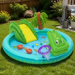 Interactive Crocodile Splash Pool for Kids' Outdoor Fun