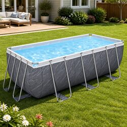 Versatile Above Ground Pool for Summer Use 412x201x122cm