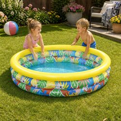 1.68m Kids Inflatable Pool for Backyard Fun