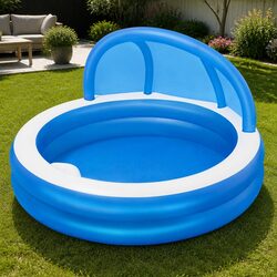 Practical Family Inflatable Swimming Pool for Outdoor Fun 2.41m x 2.41m x 1.40m