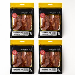 4 Pack of High Protein Chicken Breast Dog Treats 120g