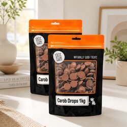 All-Natural Carob Buttons Dog Treats 1kg x 2 Pack