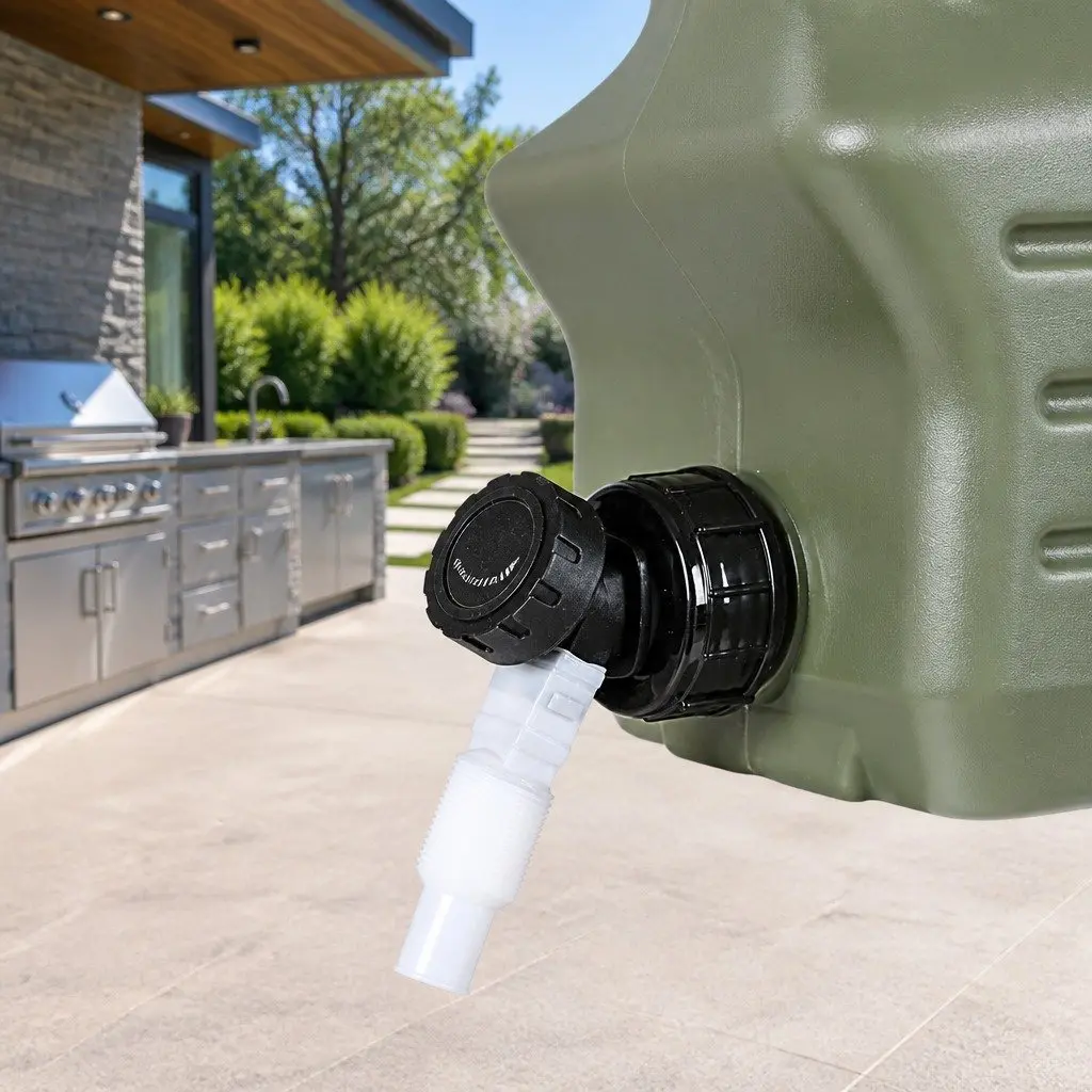 12L Water Container Jerry Can Bucket Camping Hiking Outdoor Storage Tank Green