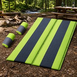 Self Inflating Mattress Double Camping Sleeping Mat Air Bed Pad Green 190cm
