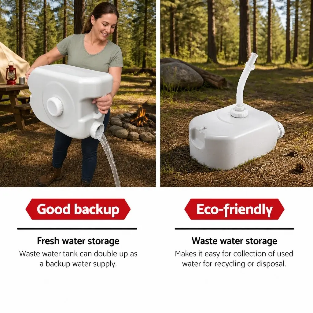 Portable Hand Wash Sink Stand HDPE 43L Grey