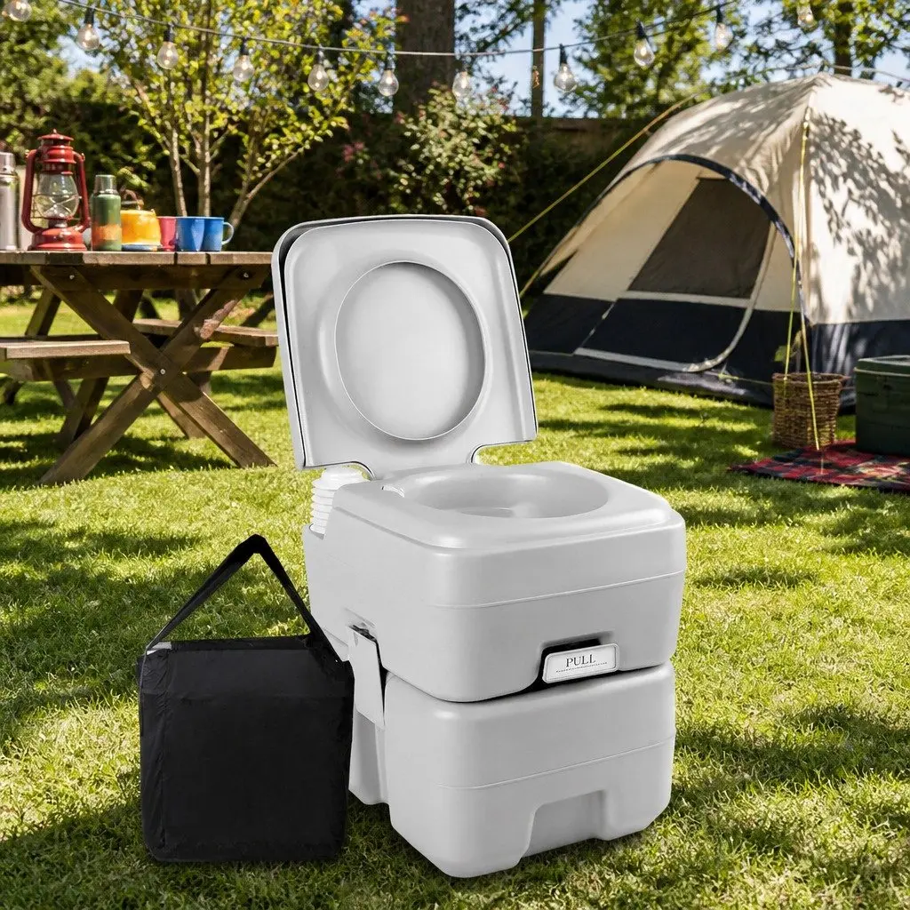 20L Portable Camping Toilet High Density Construction Grey