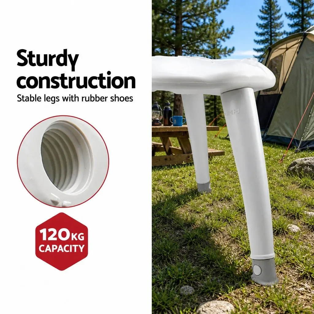 Portable Folding Camping Toilet Plastic White