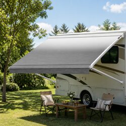 RV Awning Fabric Replacement 16FT Heavy-Duty 18.05oz UV-Resistant Waterproof