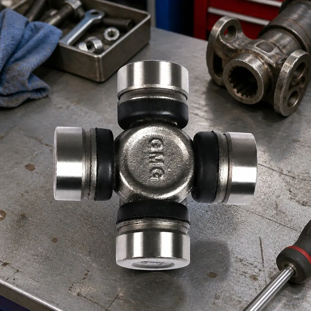 Universal Joint Drive Shaft Replacement Chrome Steel 80 mm x 80 mm x 29 mm Silver