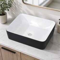 Functional Oval Ceramic Vanity Sink for Bathrooms