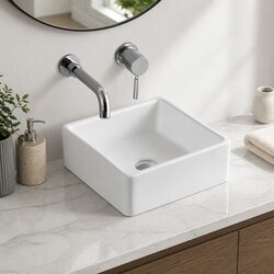 Ceramic Basin Bathroom Wash Counter Top Sink Bowl Round Square Rectangle Oval