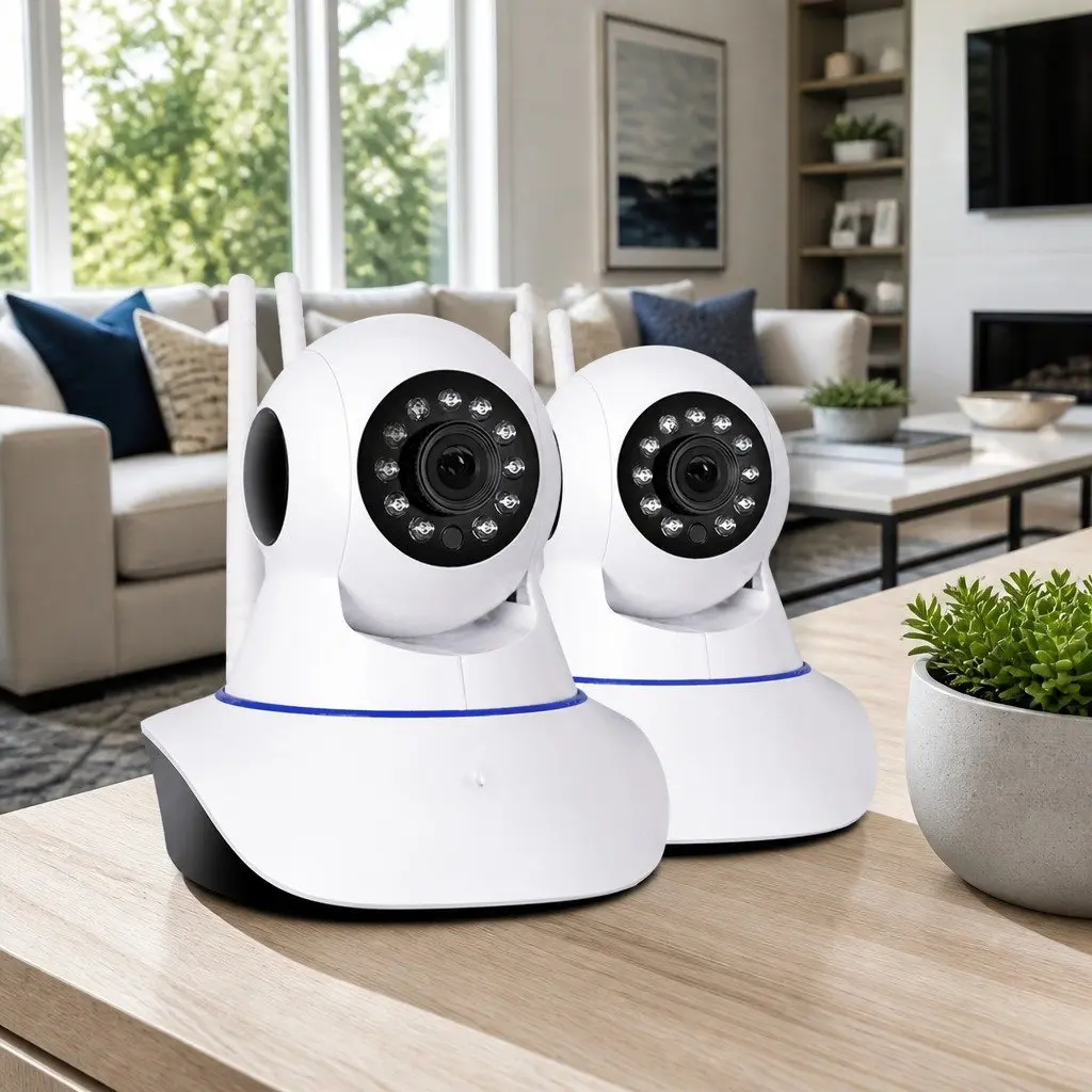 Wireless IP Security Camera 1080P HD Dome White 2 Pack