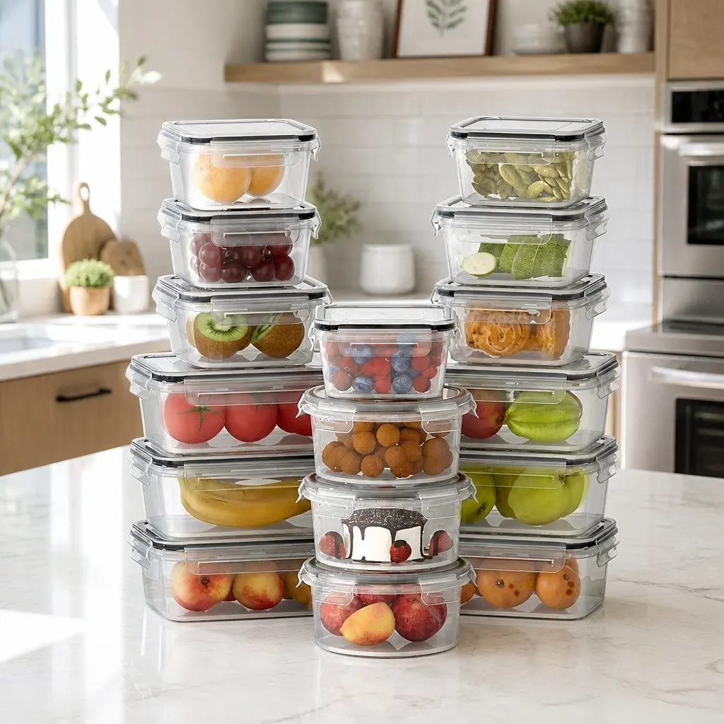 Food Storage Solutions with 16-Piece Container Set