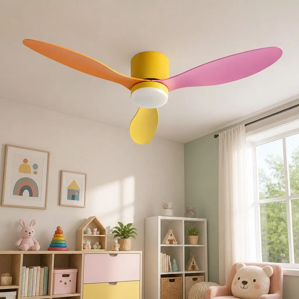52 Inch Ceiling Fan Remote Control DC Motor 3 Blade LED Light Indoor Outdoor