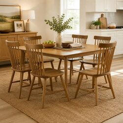 Windsor Dining Chair Set of 6 for Home and Café Use