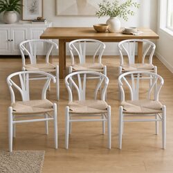 Practical Set of 6 White Dining Chairs for Your Home