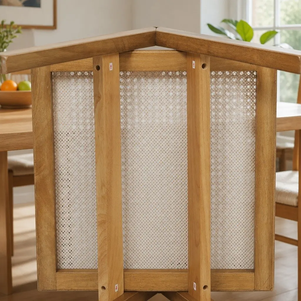 Dining Chair Set of 4 Solid Wood Rattan Seat Kitchen Restaurant Furniture