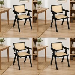 Practical Black Rattan Armchair Set for Your Home