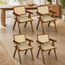 Versatile Walnut Wicker Dining Chairs for Your Home