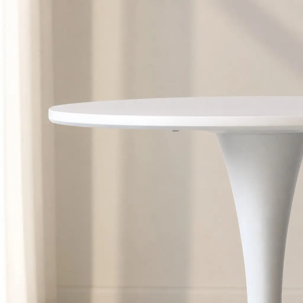 2x Durable Round Bar Tables for Home and Office Use