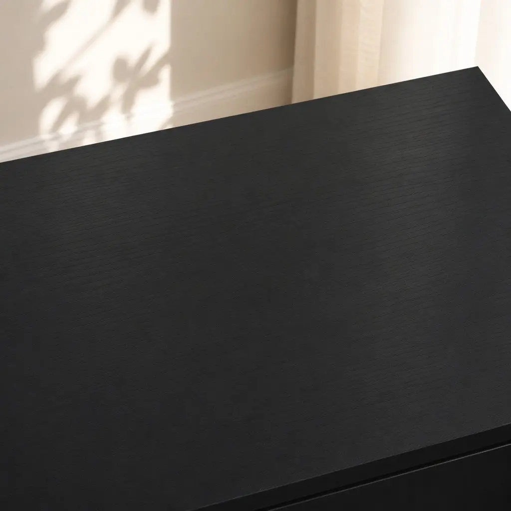 Chest of Drawers Storage Cabinet MDF Steel 100cm Grey 9 Drawer Tallboy Dresser Organiser Unit