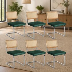 Versatile Set of 6 Rattan Dining Chairs for Your Home