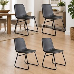 Practical Set of 4 Retro Dining Chairs for Everyday Use