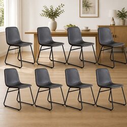 Practical Dining Chairs Set of 8 for Family Gatherings