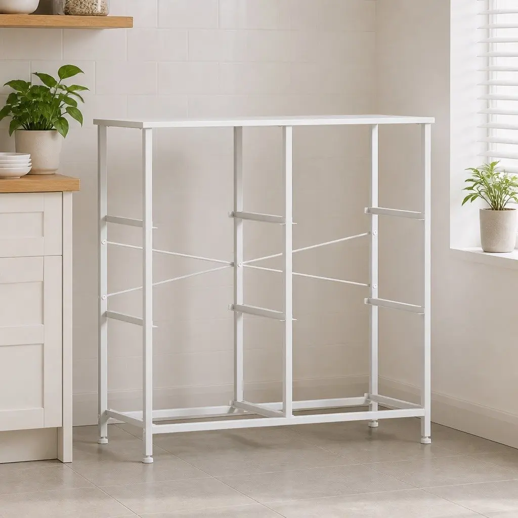 6 Drawer Chest of Drawers Storage Cabinet MDF Steel Frame White