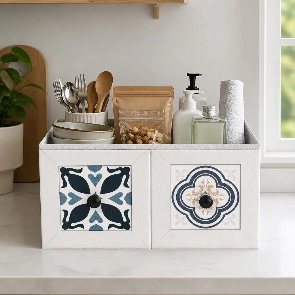 6 Drawer Chest of Drawers Storage Cabinet MDF Steel Frame White