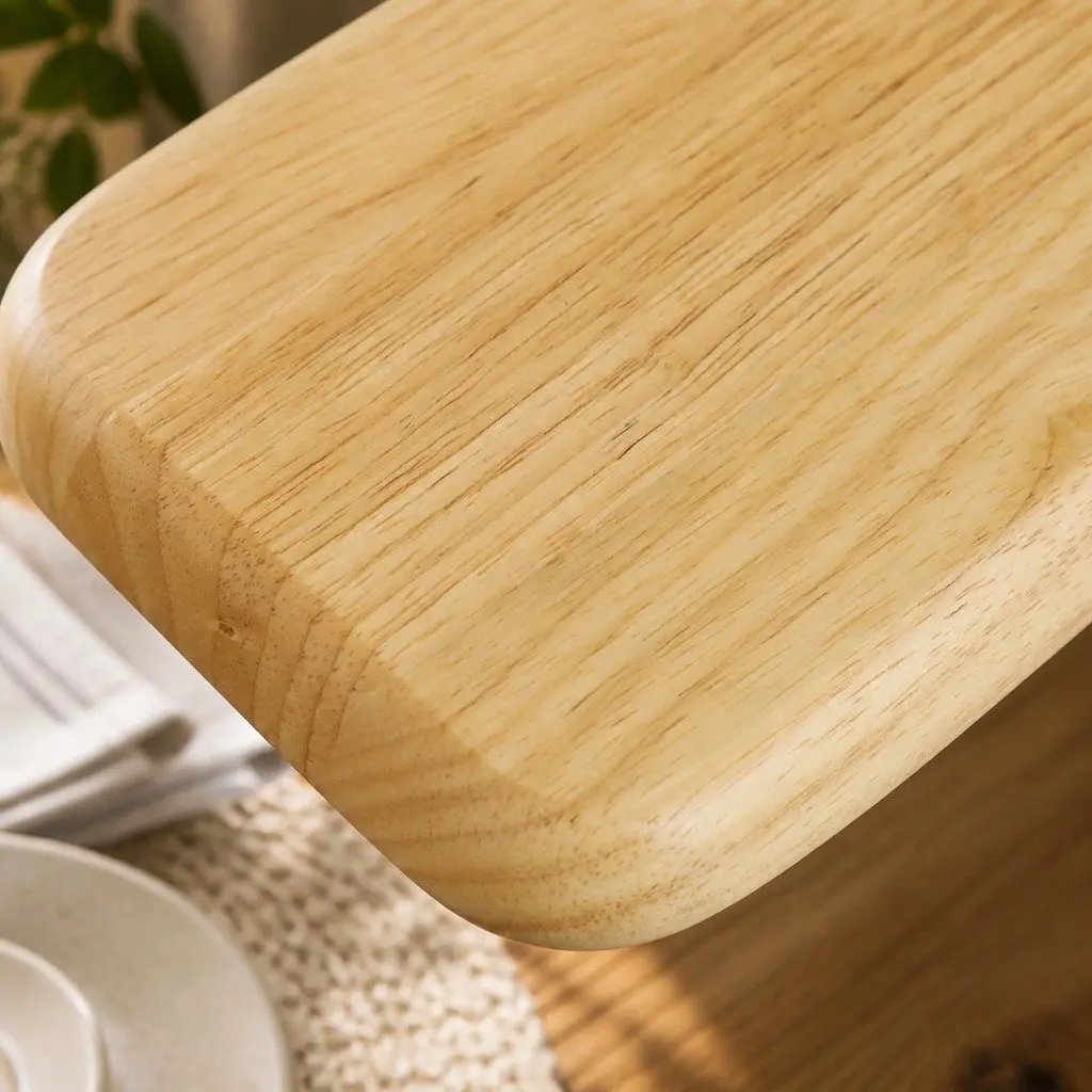 Dining Chairs Set of 4 Wooden Kitchen Seat Ergonomic Curved Backrest Sturdy