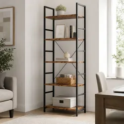 Practical 5-Tier Bookshelf for Home and Office Use