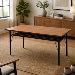 Dining Table Storage Shelf 4-6 Seater 150cm Spacious Kitchen Furniture