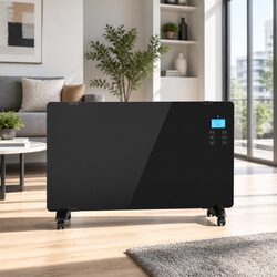 Electric Convection Heater 2000W Black Indoor Heating Wall Mount Freestanding